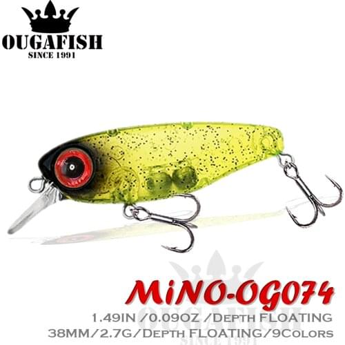 Fishing Goods Lure Minnow Weight 2.7G 38Mm Floating Opschorten Water Bait Samll Mino Wobblers Trolling For Pesca Carp Fish Lures