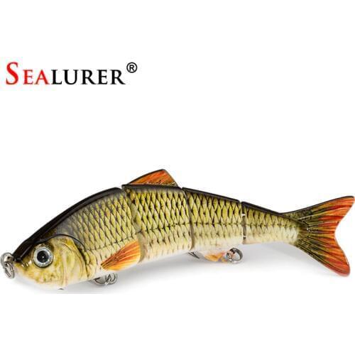 SEALURER 1pcs Fishing Lures Swimbait Crankbait Hard Bait Slow 5Colors Fishing Wobbler Isca Artificial Lures Fishing Tackle