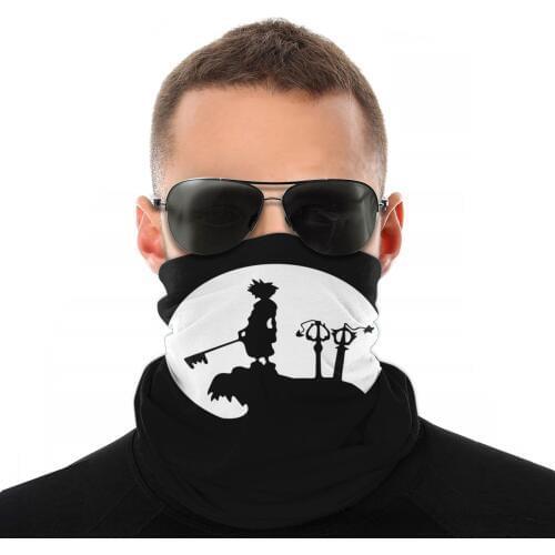 Kingdom Hearts Sora Final Fantasy Scarf Neck Face Mask Fashion Tube Scarf Tubular Bandanas Polyester Headband Outdoor Hiking