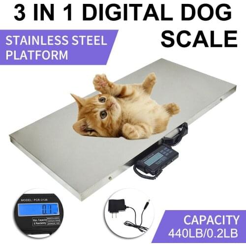 440LB/200kg Pet Weight Scale Digital Scale Large Dog Cat Animal Diet Health
