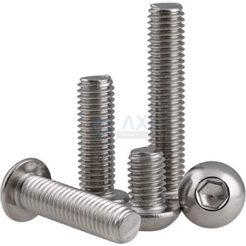 Socket Button Head Screw Axk Stainless Steel 304 Hex Set Round Under 50pcs Lot (10 Pieces/lot) Mushroom Hexagon 10pcs M5 M6