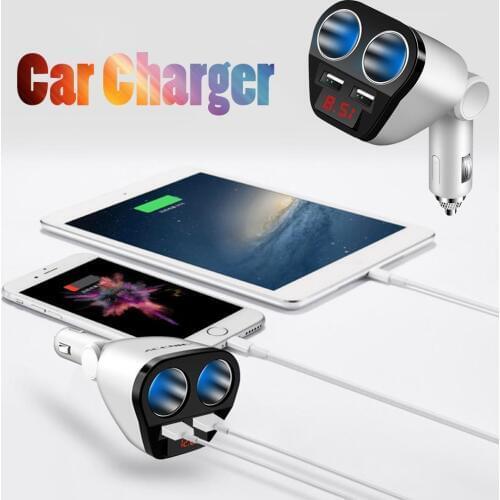 High Quality Auto Parts Car Charger Car Double USB Intelligent Charging Multifunctional Mobile Phone One Point Two Socket