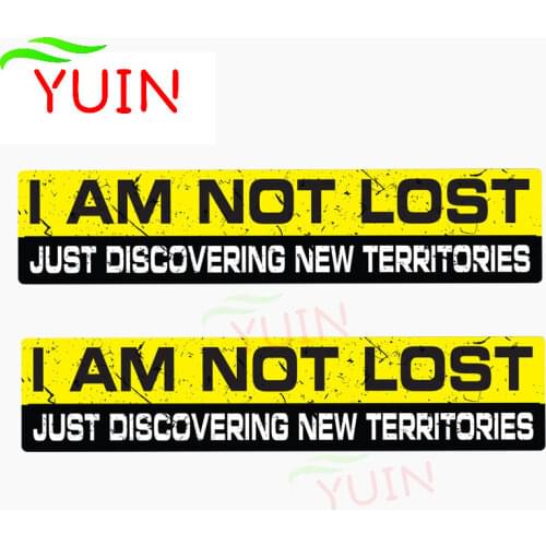 2X 15*3cm I AM NOT LOST Car Sticker Funny Decal Personalized PVC Body Decoration Motorcycle Auto Parts Waterproof Decals