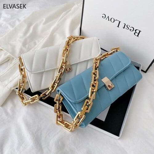 Womens Shoulder Bag 2021 Ladies New Solid Color Chain Square Handbags Casual Bags For Women Female Small Designer Bag Fashion