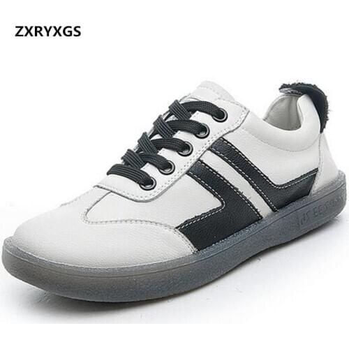 2021 New Spell Colors Genuine Leather Shoes Woman Sneakers Casual Shoes Soft Sole Comfortable Shoes Casual Sneaker Flat Shoes