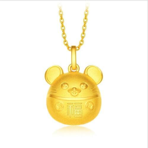 2020 New Arrival Gold Mouse Pendant Necklace Female Jewelry Fashion Zodiac 925 S Chain Necklace Accessories Girls Birthday Gift