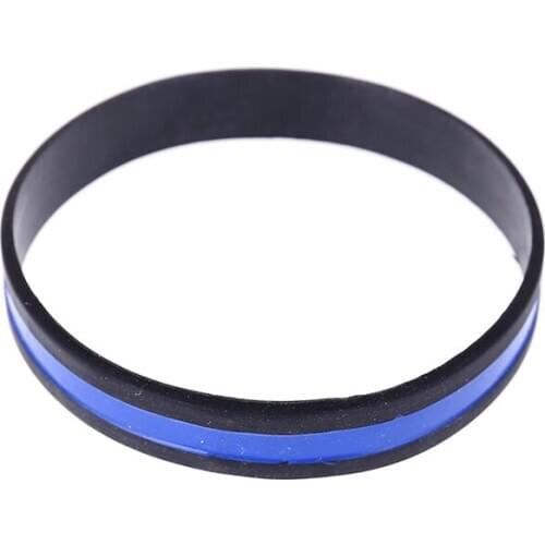 Lives Imports Silicone Wristband Blue Thin Line Wrist Band Drop Shipping For Man Bracelets Sport And Life NEW 1 PC
