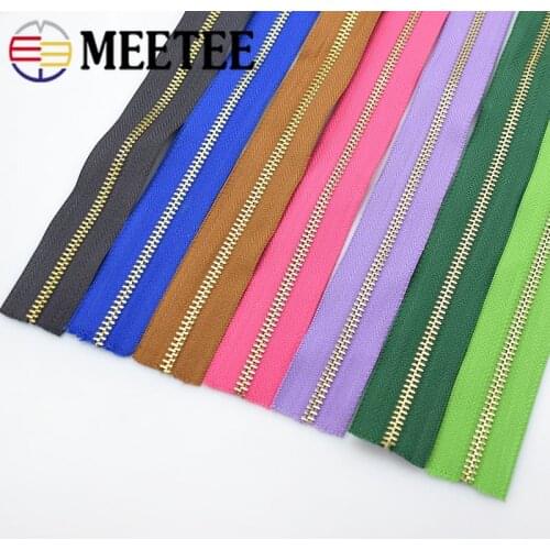 2yard (180cm)Meetee 5# Open- End Metal Copper Zippers DIY Sewing Zip Tools for Clothing Bags Jeans Shoes Repair Accessories A7-2