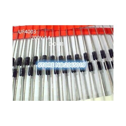 20PCS - 100PCS UF4003 UF 4003 UF4OO3 200V 1A DO-41 Fast recovery diode