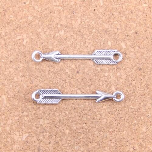 20pcs Charms arrow connector 37x6mm Antique Pendants,Vintage Tibetan Silver Jewelry,DIY for bracelet necklace