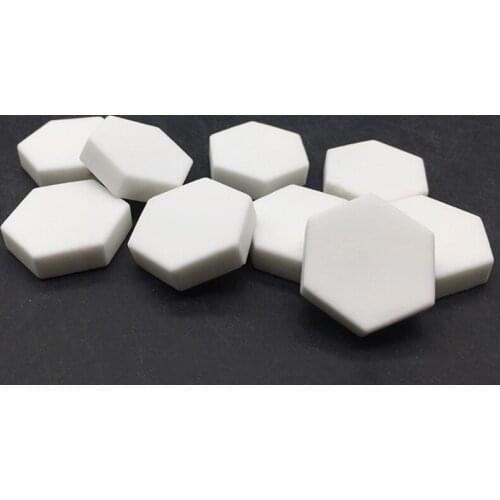 20 Pcs Practical Ceramic Coral Frag Base Seawater Coral Fragment Hexagonal Disks Tiles Support for Coralline Growth Reproduce
