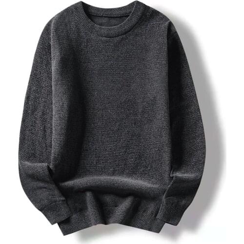 2021 New Sweaters MenS Black Patchwork Long Sleeves Autumn Winter Pullover Knitted O-Neck Plus OverSize 5XL