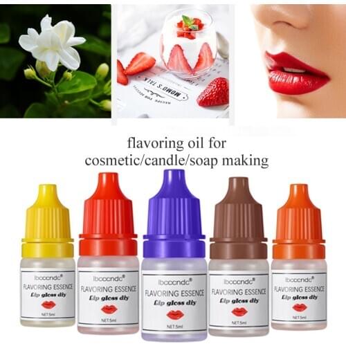 5ml Natural Flavor Essence Fragrance Essence for Handmade Cosmetic Lip Gloss Base Lipgloss DIY Flavoring Essential oil Wholesale