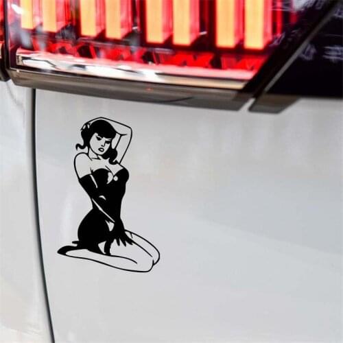 8.8*13.2CM Sexy Attractiven Cozy Girl Zero Defect Vinyl Decal Car Sticker Silhoutte Fashion Design Black/Silver C20-0634