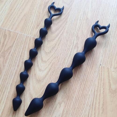 Big Silicone Anal Beads Flexible Butt Plug Anal Sex Toys Sex Products for Adults Unisex Anal Balls 36*3.5cm Large Anal Dilator