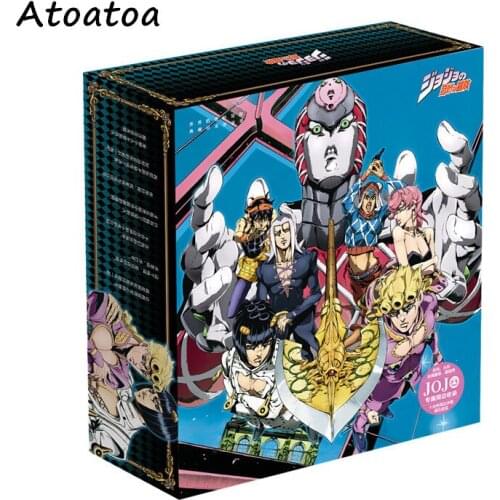 Anime JoJos Bizarre Adventure Toy Gift BOX badge Pin Postcard Props card water Cup Keychain Bookmark storage box gift bags