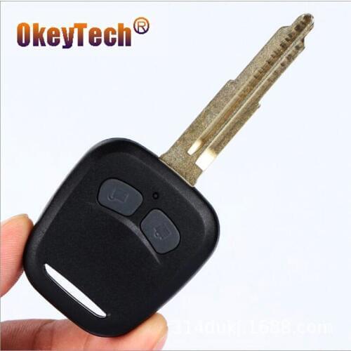 OkeyTech New Replacement Car Key Shell Case For Mitsubishi Lancer Auto 2 Buttons Remote Key Cover Uncut Blank Blade Accessories