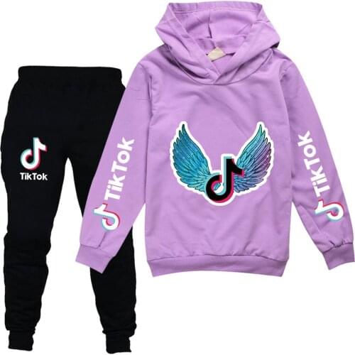 TIK TOK Spring Autumn Kids Hoodies Children Hooded Coat Boys Girls Fashion T Shirt Clothes 4-16T