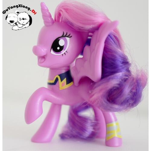 P8-015 Action Figures 8cm Little Cute Horse Model Doll Leg lift Twilight Sparkle Wings moveable Anime Toys for Children