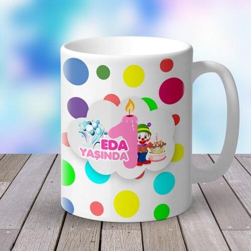 Personalized Baby Girl 1. Age Design White Mug Cup-2