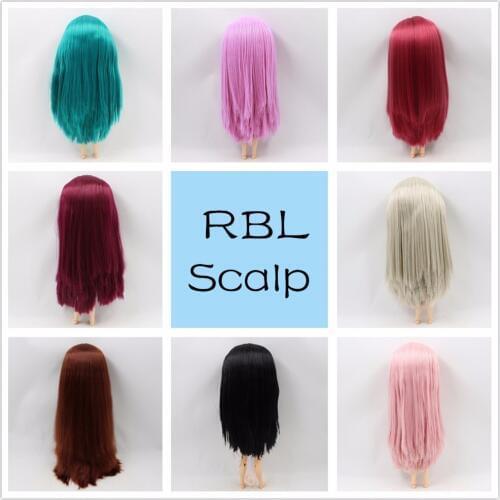 1/6 Blyth doll wig RBL scalp, with different scalp color, with bangs/straight hair without bangs soft 2 series