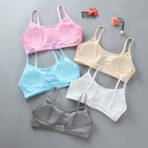 Puberty Training Vests Cotton Girls Tops Tanks Girls Sport Kids Bra Teen Underwear Students Bras Children for 8-16 Years Old