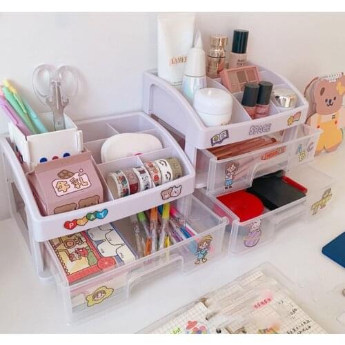 Multi-Function Desktop Sundry Makeup Storage Case Cosmetics Drawer Jewelry Organizer Container