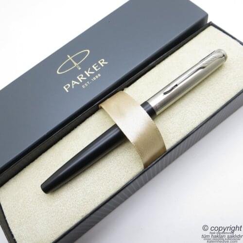 Parker Jotter Metal Black Fountain Pen | İsme Special Pen | Gift Pen