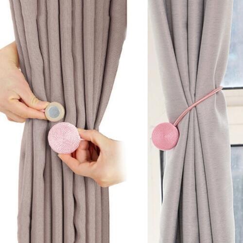 Braided Round Curtain Buckles Europe Magnet Curtains Tieback Magnetic Curtain Holder Curtain Tie Rings Strap Home Accessories
