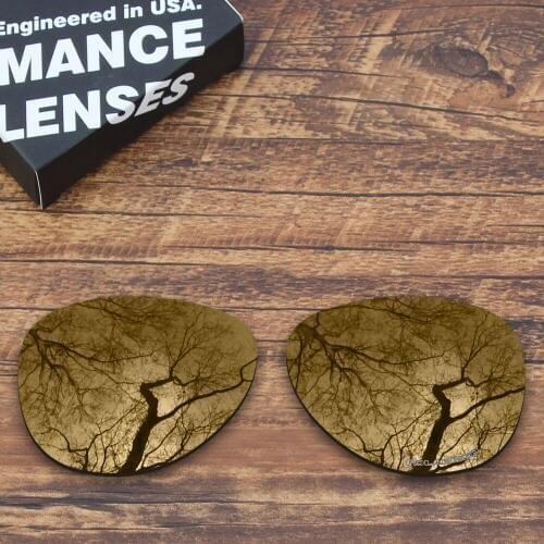 ToughAsNails Resist Seawater Corrosion Polarized Replacement Lenses for Oakley Elmont L Sunglasses Peach Gold