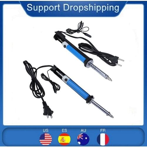 Handheld Electric Tin Suction Sucker Pen Desoldering Pump Soldering Tool With Nozzle Cleaner and Replaceable Nozzle