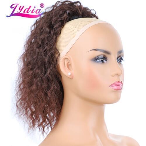 Lydia Synthetic 14" Kinky Curly Hair With Two Plastic Combs Ponytail Hair Extensions All Colors Available Hair Pieces Mix Color
