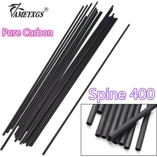 12pcs 30inch Archery Spine 400 Pure Carbon Arrow Shafts Shooting Training Practice OD7.6mm Carbon Shafts For Hunting Accessories