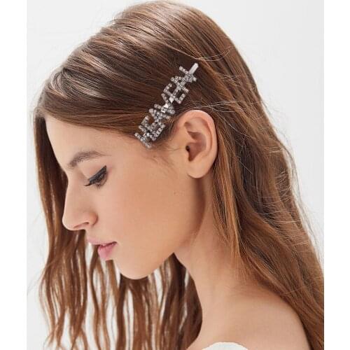 Rhinestone Hairpins for Girls Hair Accessories Women Hair Clip Barrette Woman Korean Style Hair Clip Headwear 2020