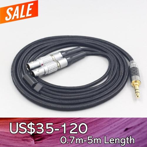 LN007532 6.5mm XLR Super Soft Headphone Nylon OFC Cable For Focal Utopia Fidelity Circumaural Headphone Earphone headset