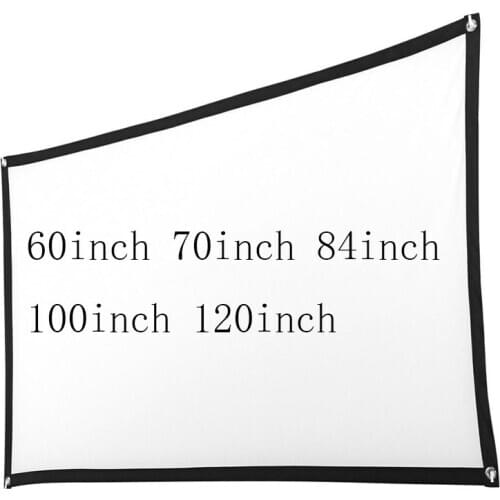 Thinyou 60 inch 70 inch 84 inch 100 inch 120 inch for 16:9 Portable Simple Soft projector Screen Foldable Home Outdoor Theater
