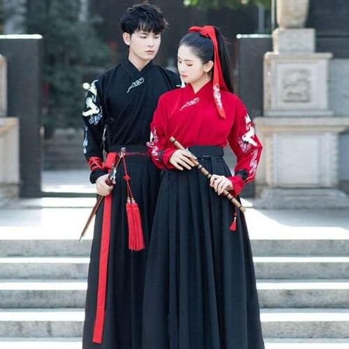 Tang Dynasty Ancient Costumes Hanfu Dress Chinese Style Clothing Men Women Swordsman Clothing Traditional Fairy Cosplay