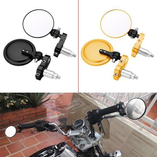 Universal Motorcycle Handle Mirror Aluminum Bar End Rearview Mirrors Accessories For Gas Gas EC300 TC TE 125 Yamaha XMAX125 VMAX