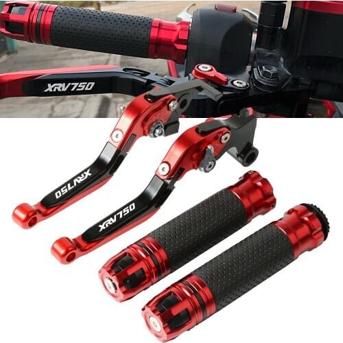 XRV 750 Motorcycle Brake Clutch Lever Extendable+Handle Grips Handlebar For HONDA XRV750 L-Y AFRICA TWIN 1990-2003 2002 2001