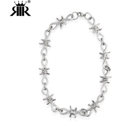 RIR Stainless Steel Steel Color Infinite Necklace Irregular Shape Creation Infinity Symbol Necklace Jewelry Friendship Gift