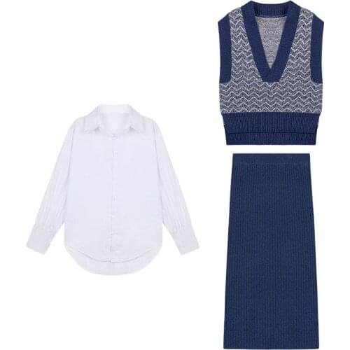 Womens Three-piece Vest Skirt Skirt Suit Slimming Womens Suit Womens Casual Wear Suit Women Two Piece Set Women