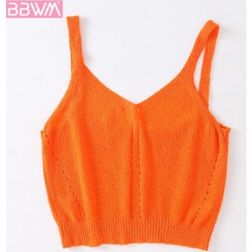 Womens New V-neck Halter Vest Sexy Halter Top Restore Ancient Ways and Be Versatile Chic Little Halter Female 3 Color