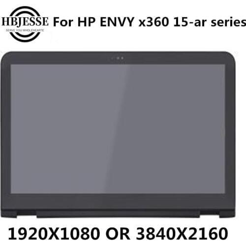 15.6" Full IPS LCD Display Touch Glass Digitizer Assembly + Frame For HP ENVY x360 15-ar series 15-ar000ur 15-ar001ur 15-ar002na