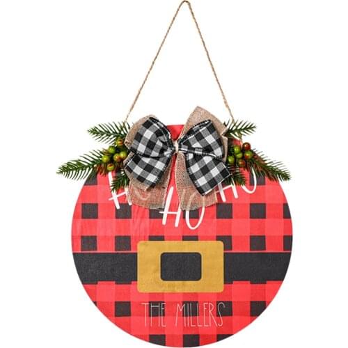 1pcs New Year Wooden Door Hanging Sign Christmas Tree Ornament Christmas Decoration For Home Decor Wooden Pendant Steadfast
