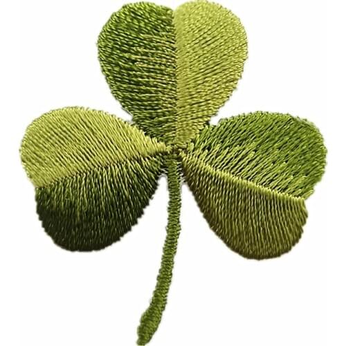 10PCS Iron On Clover Patches Embroidery Green Plants Patch For Clothing Bag DIY Sewing Accessories Parches Para P0038