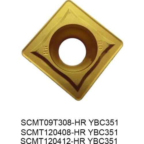 100% Original SCMT SCMT09T308-HR SCMT120408-HR SCMT120412-HR YBC351 CNC Carbide Inserts 10pcs/lot Lathe Cutter