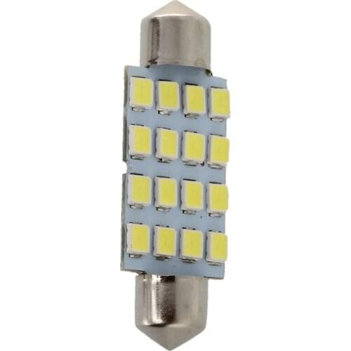 10x 42mm 16 LED Car Interior White SMD 3528 Dome Light Lamp Bulb 211-2 578 212-2