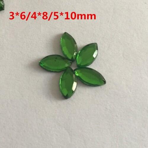 1440pcs Light Green 3x6m/4*8m/5x10m Iron On Rhinestones Hotfix Flatback Beads Horse Eye Fancy For Clothing Craft Decoration