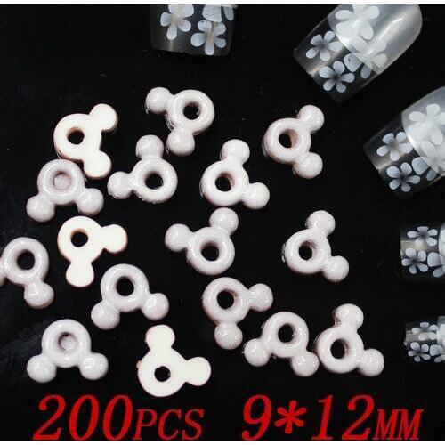 200pcs 12x9mm Lovely bagel Nail jewelry Manicure decorations for nails