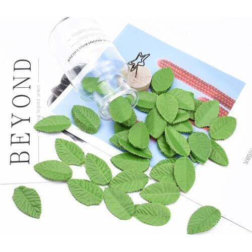 200 pieces Silk Leaves decorative flowers wreaths christmas decor for home wedding brooch bridal accessories clearance fake leaf